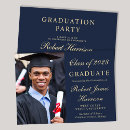 Recherche de blue graduation invitations Diplômé