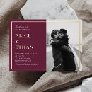 Recherche de papeterie de de marsala mariage invitations Minimaliste