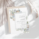 Recherche de rose et bleu mariage invitations Classique