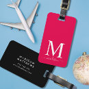 Recherche de monogrammes accessoires Rose et noir