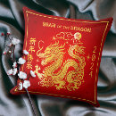 Recherche de dragon rouge coussins Année du dragon