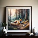 Suche nach niedlicher fuchs poster Aquarell