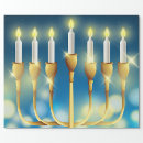 Recherche de menorah papier cadeau Fête juive
