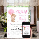 Recherche de balloon baby shower fille invitations Nous pouvons attendre