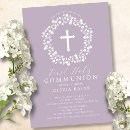 Recherche de lavender petite communion invitations Croix