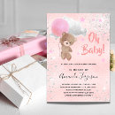 Suche nach teddybär baby party einladungen Rosa