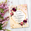 Recherche de 80 ans 50ans anniversaire invitations Or rose