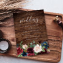 Suche nach wood wedding einladungen Burgunderrot