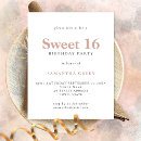 Recherche de rose 16ans anniversaire invitations Féminin