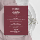 Recherche de burgundy menus Élégant