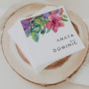 Recherche de floral tropical serviettes Bride