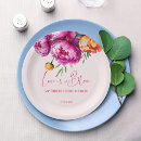 Recherche de fleur de pivoine assiettes en papier Bride