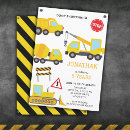 Recherche de de camion anniversaire invitations Construction