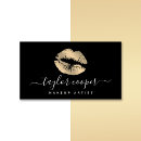 Recherche de lèvres noires cartes visite Maquillage artiste