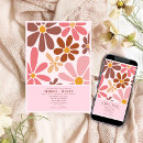 Recherche de années 70 mariage invitations Rose