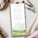Recherche de vignoble mariage menus Aquarelle