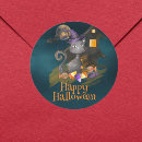 Suche nach schwarze katze halloween aufkleber Hexenhut