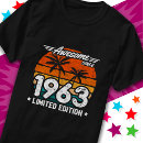 Recherche de anniversaire 1963 tshirts Rétro