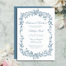 Recherche de blue floral bridal shower invitations Vintage
