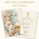 Recherche de vintage petite communion invitations Religieux