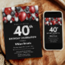 Recherche de black white red invitations Rouge