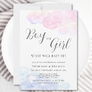 Recherche de watercolor gender reveal invitations Garçon ou fille