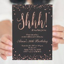 Recherche de rose gold surprise anniversaire invitations Élégant