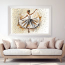 Recherche de aquarelle ballet posters Élégant