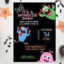 Recherche de monstre halloween invitations Fête du monstre