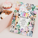 Recherche de fêtard invitations Animaux de zoo