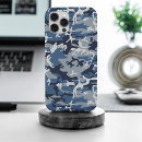 Recherche de camouflage bleu iphone coques Motif