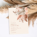 Recherche de pampa mariage invitations Minimaliste