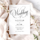 Recherche de noir et blanc mariage invitations Classique