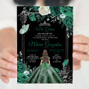 Recherche de vert et noir invitations Princesse quinceanera