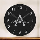 Recherche de argente horloges Monogramme