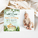 Recherche de tropical 1ans anniversaire invitations Garçon sauvage un anniversaire