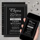 Recherche de parties de retraite invitations Noir et blanc