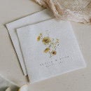 Recherche de sunflower mariage serviettes Aquarelle florale