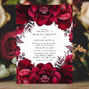 Recherche de rouge cramoisi invitations Floral