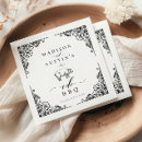 Recherche de vintages mariage serviettes Noir et blanc