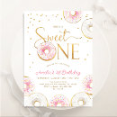 Recherche de donut 1ans anniversaire invitations Mignon