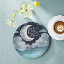 Recherche de lune assiettes en papier Sur la lune