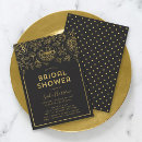 Recherche de elegant gold bridal shower invitations Élégant
