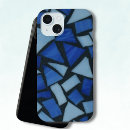 Recherche de mosaïque en verre iphone coques Bleu