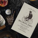 Recherche de chat noir halloween invitations Parti