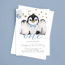 Suche nach penguin birthday einladungen Blau