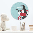 Recherche de pingouins horloges Bleu