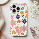 Recherche de motif de fleur iphone coques Monogrammé