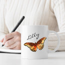 Recherche de papillon orange tasses Girly