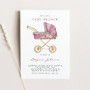 Recherche de poussette bébé invitations Aquarelle